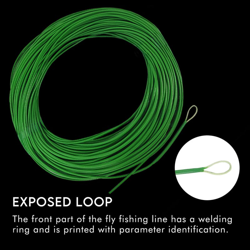 Riverruns Fly Fishing Floating Line with Welded Loop Weight Forward Fly Lines 85FT WF3 4 5 6 7 8F(Fruit Green - Image 4